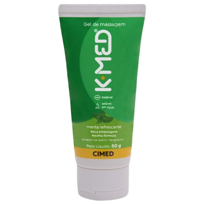 tubo de lubrificante intimo da marca Kmed com aroma de menta e efeito refrescante