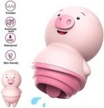 Na foto é exibido um acessório chamado com aparencia de porquinho chamado de "Estimulador de Clitoris e mamilos"