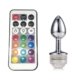 Plug Anal em Aço Inoxidável Com Luz Led e Controle Remoto - 9 X 2,8 CM