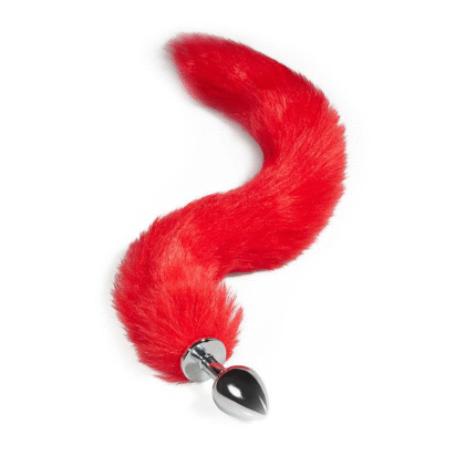 🦊 Plug Anal Rabo de Raposa Vermelho – 40 cm (Tamanho M)