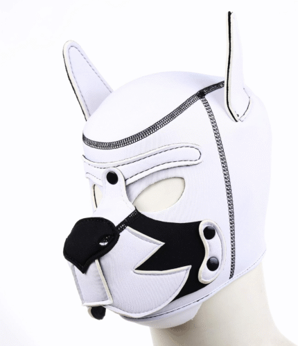 Mascara Dog Wolf Em neoprene - Branco