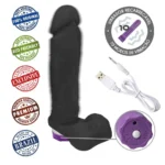 Vibrador Realista Dionísio com Escroto – Recarregável 19cm - Imagem 2