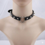 🖤 Coleira Choker Spike Heart – Atitude Punk e Submissão - Imagem 2
