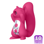 🐿️ Vibrador Esquilo 2 em 1 – Sugador de Clitóris e Rabo Penetrável (IPX7)