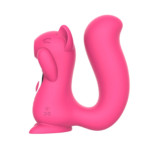 🐿️ Vibrador Esquilo 2 em 1 – Sugador de Clitóris e Rabo Penetrável (IPX7) - Imagem 2