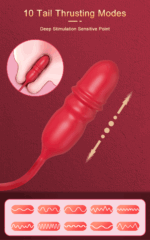 🌹 Vibrador Rosa 3 em 1 – Língua Dupla e Bullet Vai e Vem - Imagem 2