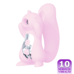 🐿️ Vibrador Esquilo 2 em 1 – Sugador de Clitóris e Rabo Penetrável (IPX7) - Imagem 7