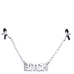 Par de Grampos para Mamilos escrito BITCH