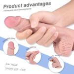 🍆 Prótese Realista S-Hande "Dick" com Ventosa e Escroto (21cm) - Imagem 2