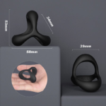 Anel Peniano Black Rider 2 – Silicone Texturizado (Triangular) - Imagem 6