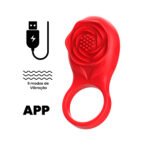 🌸 Anel Peniano Duplo com Estimulador Flor e Controle por App