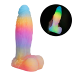 🛸 Dildo Alien "Xeno-Nebula" – Fluorescente com Textura de Escamas (14,8cm)