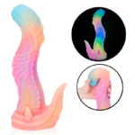 👽 Dildo Alien "Cosmic Glow" – Fluorescente e Flexível (18,8cm)