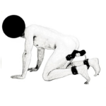 Algema Separadora de Pernas / Com Prensa Escrotal em Madeira - Imagem 2