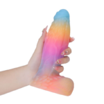 🛸 Dildo Alien "Xeno-Nebula" – Fluorescente com Textura de Escamas (14,8cm) - Imagem 12