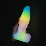 🛸 Dildo Alien "Xeno-Nebula" – Fluorescente com Textura de Escamas (14,8cm) - Imagem 5