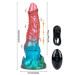 👽 Dildo Alien Robótico "Xeno-Borg" – Vai e Vem, Aquecimento e Controle Remoto (23,5cm) - Imagem 3