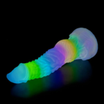 👽 Dildo Alien "Xeno-Glow" Vibratório e Fluorescente com Controle Remoto (23,5cm) - Imagem 4