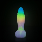 🛸 Dildo Alien "Xeno-Nebula" – Fluorescente com Textura de Escamas (14,8cm) - Imagem 7