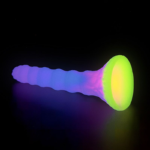 🛸 Plug Anal Alien "Knotted Nebula" – Fluorescente e Texturizado (21,2cm) - Imagem 6