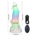 👽 Dildo Alien "Xeno-Glow" Vibratório e Fluorescente com Controle Remoto (23,5cm) - Imagem 2