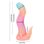 👽 Dildo Alien "Cosmic Glow" – Fluorescente e Flexível (18,8cm) - Imagem 3