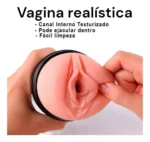 🔦 Masturbador Masculino Discreto "Cápsula Lanterna" com Vagina em CyberSkin - Imagem 4