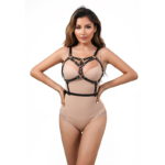 Harness com Contorno de Busto e Correntes em Couro - Imagem 7