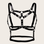 Harness com Contorno de Busto e Correntes em Couro - Imagem 6