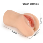 🍑 Mini Masturbador Vibratório "Martina" – Dupla Penetração em CyberSkin com Hímen (15cm) - Imagem 7