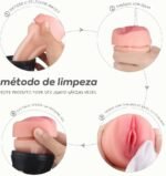 🔦 Masturbador Masculino Discreto "Cápsula Lanterna" com Vagina em CyberSkin - Imagem 2