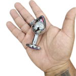 💜 Plug Anal de Metal Médio com Joia Coração - Lilas - Imagem 5