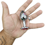 🩷 Plug Anal de Metal Médio com Joia Coração - Pink - Imagem 5