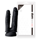 đ PĂȘnis Duplo com Ventosa 18 x 4 cm e 16 x 3 cm Preto - Imagem 3