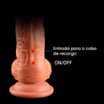 Prótese Peniana Realista Giratória com Controle e Ventosa - Imagem 3