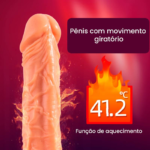 Prótese Peniana Realista Giratória com Controle e Ventosa - Imagem 4