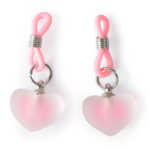 Grampos de Mamilo Ajustáveis em Silicone com Pingente de Coração 💖🔥