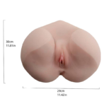 Masturbador Masculino Realista Duplo (Vagina e Ânus) 4,5kg - Textura Cyberskin Ultra Macia 🍑🔥 - Imagem 3