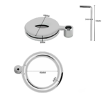 🔒 Gaiola de Castidade Masculina em Aço Inox com Anel Escrotal de 4,5cm - Imagem 3