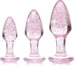 ✨ Kit Treinamento Anal Acrílico Booty Sparks Pink com 3 Plugs (P, M, G) - Imagem 3