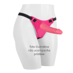 Cinta Peniana de Vinil Pink Ajustável Fetiche - Imagem 2