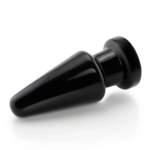 Plug Anal "Vulcão" em PVC Flexível Macio com Base Firme e Formato Cônico 17,5 x 7cm Preto - Imagem 7