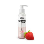 Lubrificante a Base de Água e Silicone de Longa Duração Imitando o Semen Morango