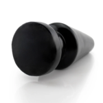 Plug Anal "Vulcão" em PVC Flexível Macio com Base Firme e Formato Cônico 17,5 x 7cm Preto - Imagem 4