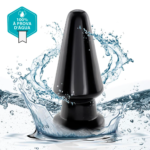 Plug Anal "Vulcão" em PVC Flexível Macio com Base Firme e Formato Cônico 17,5 x 7cm Preto - Imagem 6