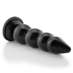 Plug Anal "Graduado GG" em PVC Flexível Macio, Esferas Progressivas e Base Firme 30 x 8,3cm Preto - Imagem 3