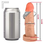 Pênis Maciço Maromba em PVC Flexível com Vibrador e Ventosa 14,5 x 4cm Bege - Imagem 3