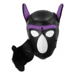 Capuz Puppy Hood com Focinho Removível Preto e Roxo - Imagem 2