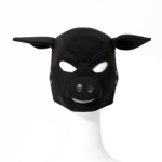 Capuz Pig Play Preto com Focinho Removível - Imagem 2