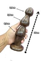 Plug Anal Graduado com Ventosa Marrom 25cm - Imagem 3
